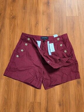 Banana Republic Burgundy Sailor Shorts NWT Size 0